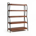 Metal and wood shelving unit for living room or office 90 x 40 x 160cm