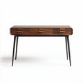 Wooden writing desk with three drawers and metal legs 120 x 60 x 75cm