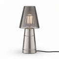 Metal table lamp with glass shade and edison bulb 15 x 15 x 30cm