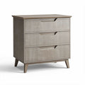 Modern three-drawer storage cabinet in light oak finish 80 x 50 x 95cm